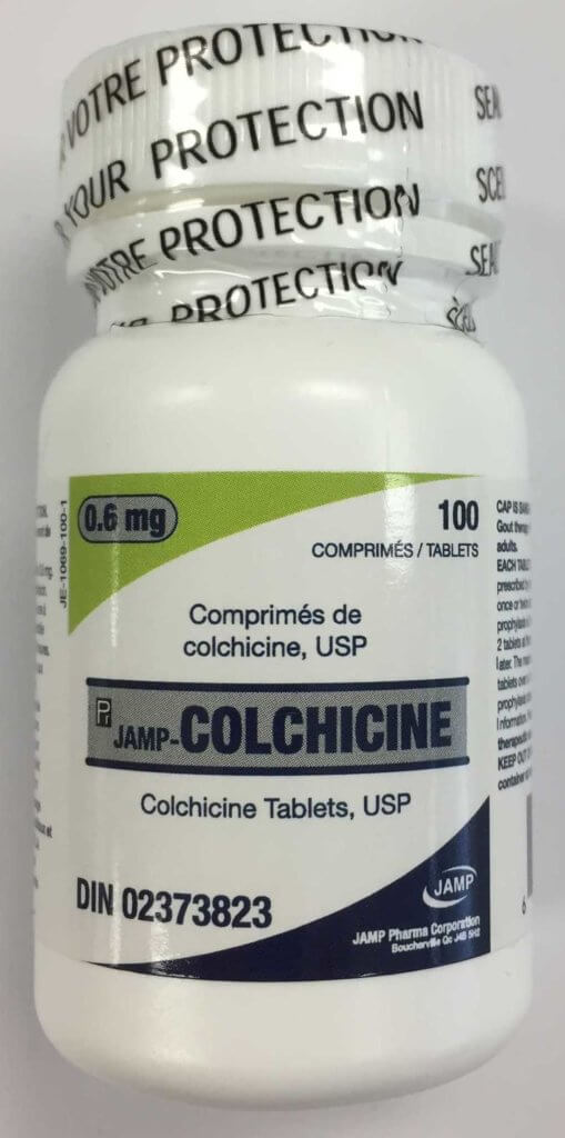 Colchicine 0.6mg 100 tablets from Canada