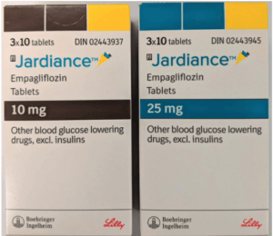 boxes of Jardiance 10mg and 25mg
